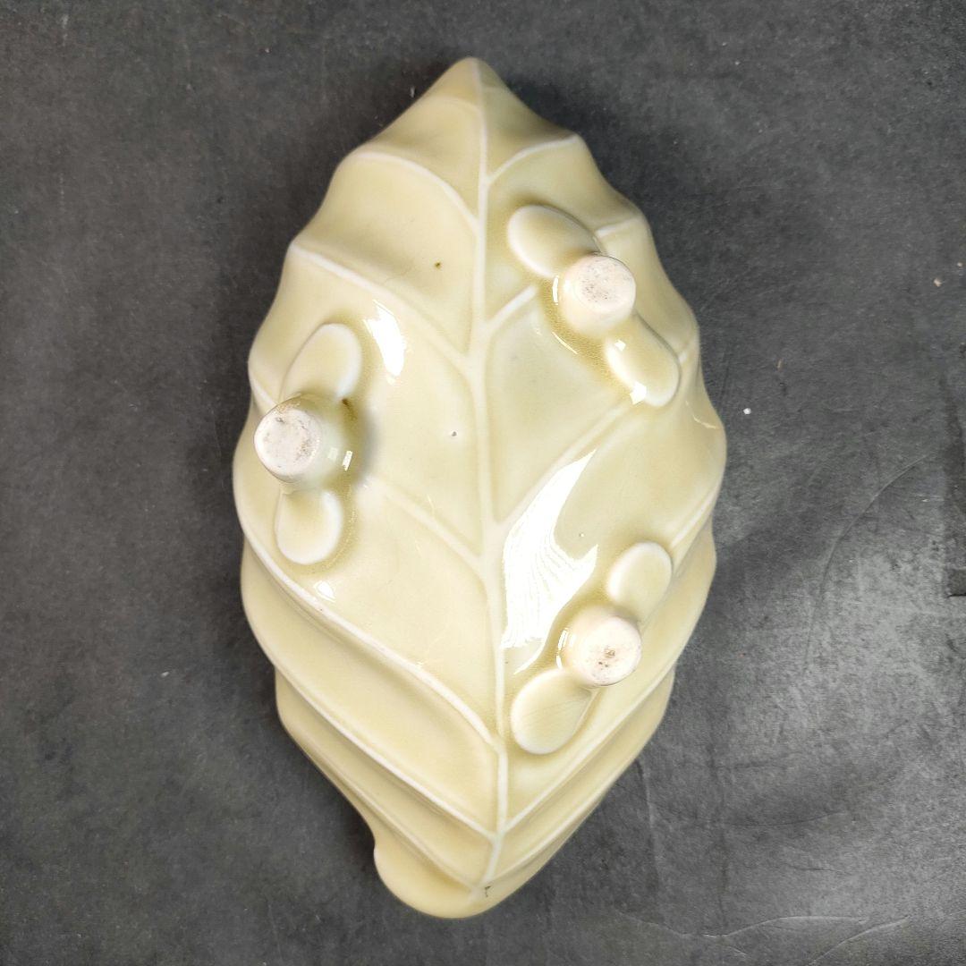 C13-2/在銘/プラチナ縁 刺身皿大9客・小11客/共箱/葉形皿/小皿/向付