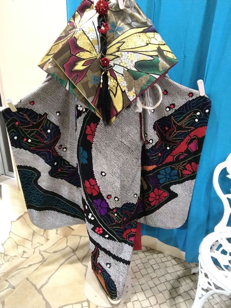 振袖フルセット、正絹総絞り、成人式、重ね衿、帯揚げ帯締め、西陣袋帯、長襦袢