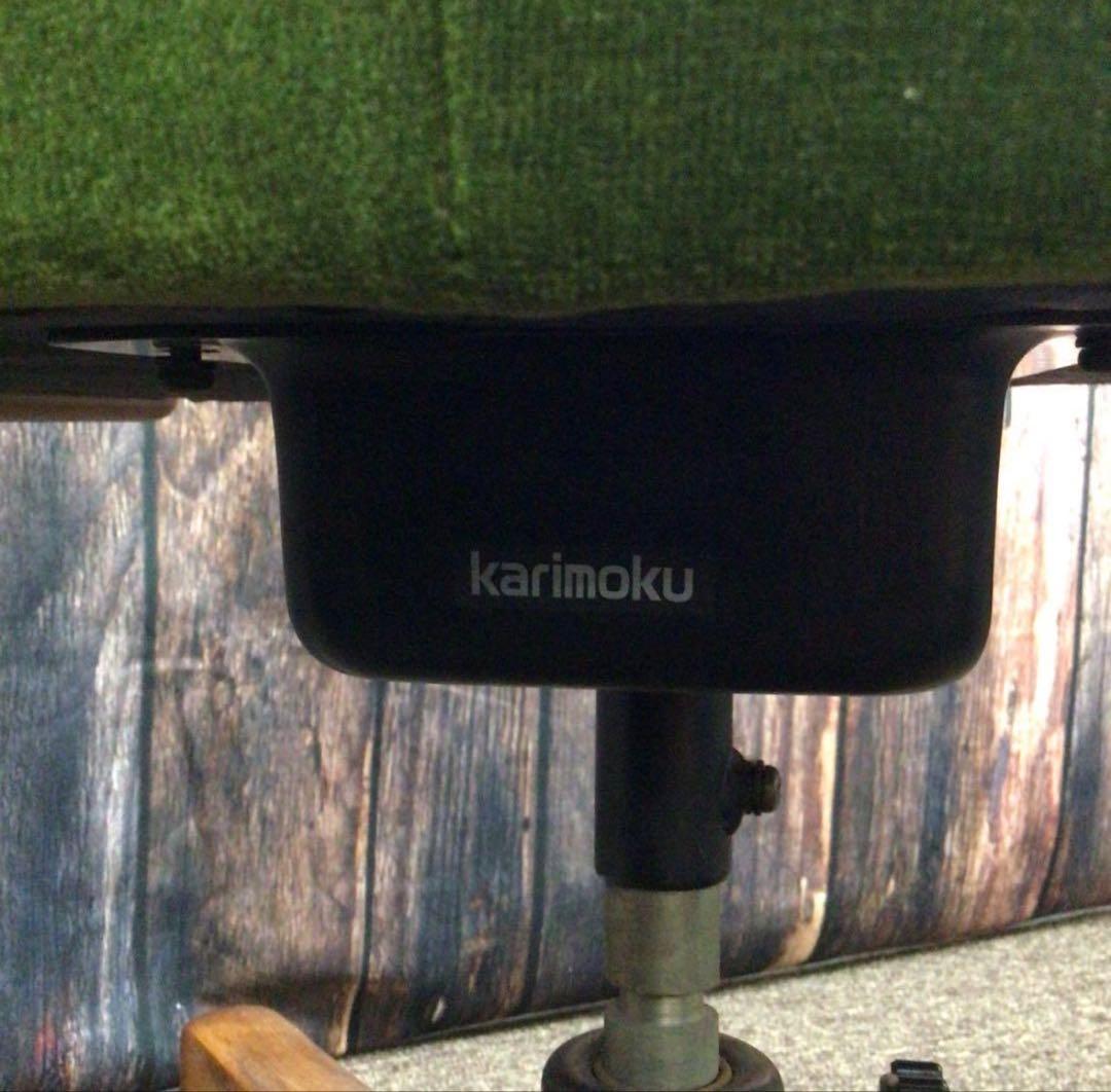 カリモク コロニアル デスクチェア モスグリーン オールドカリモク