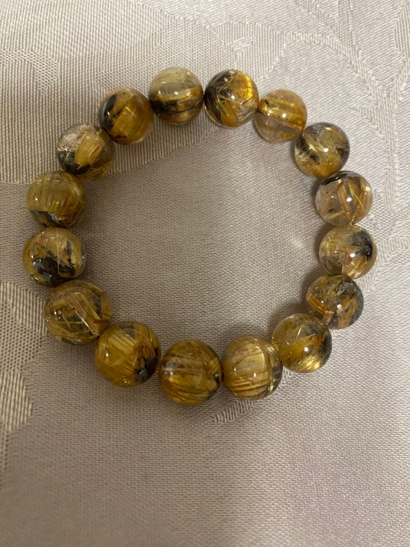 月末激安セール　タイチンルチル　ブレスレット　ヘマタイトイン