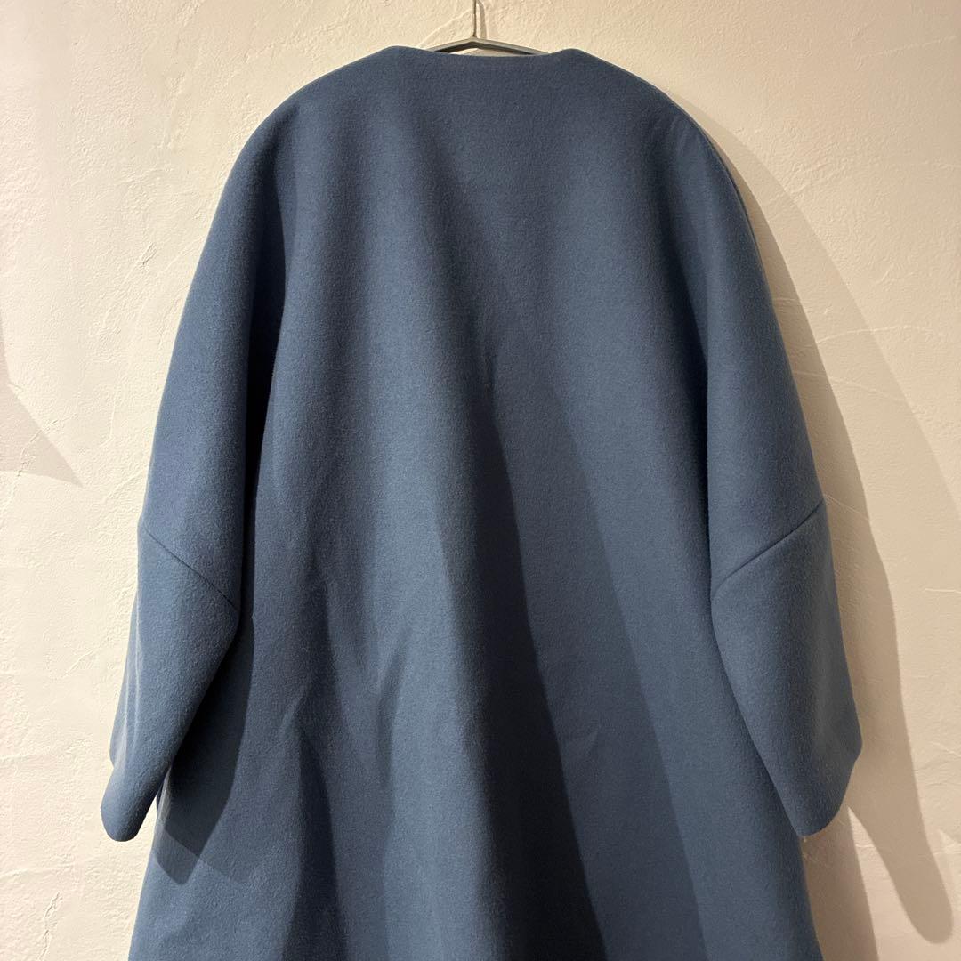 ~*!様 エブールebureロンハーマン ウールボンディングコート　ブルー　ゆっ