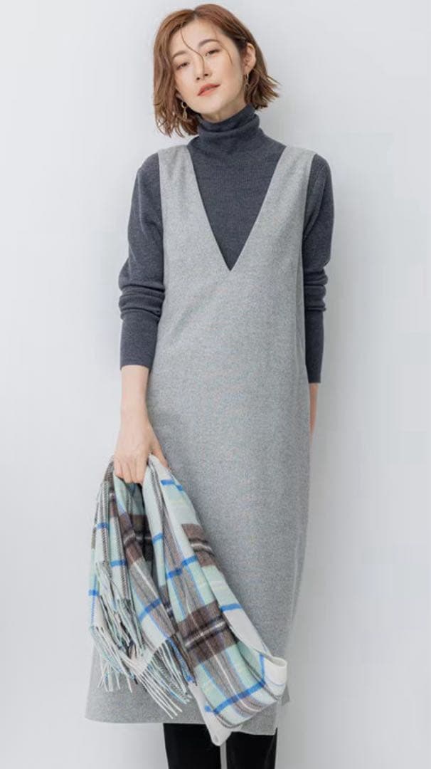 23区S シルクネップツイード ジャンパースカート