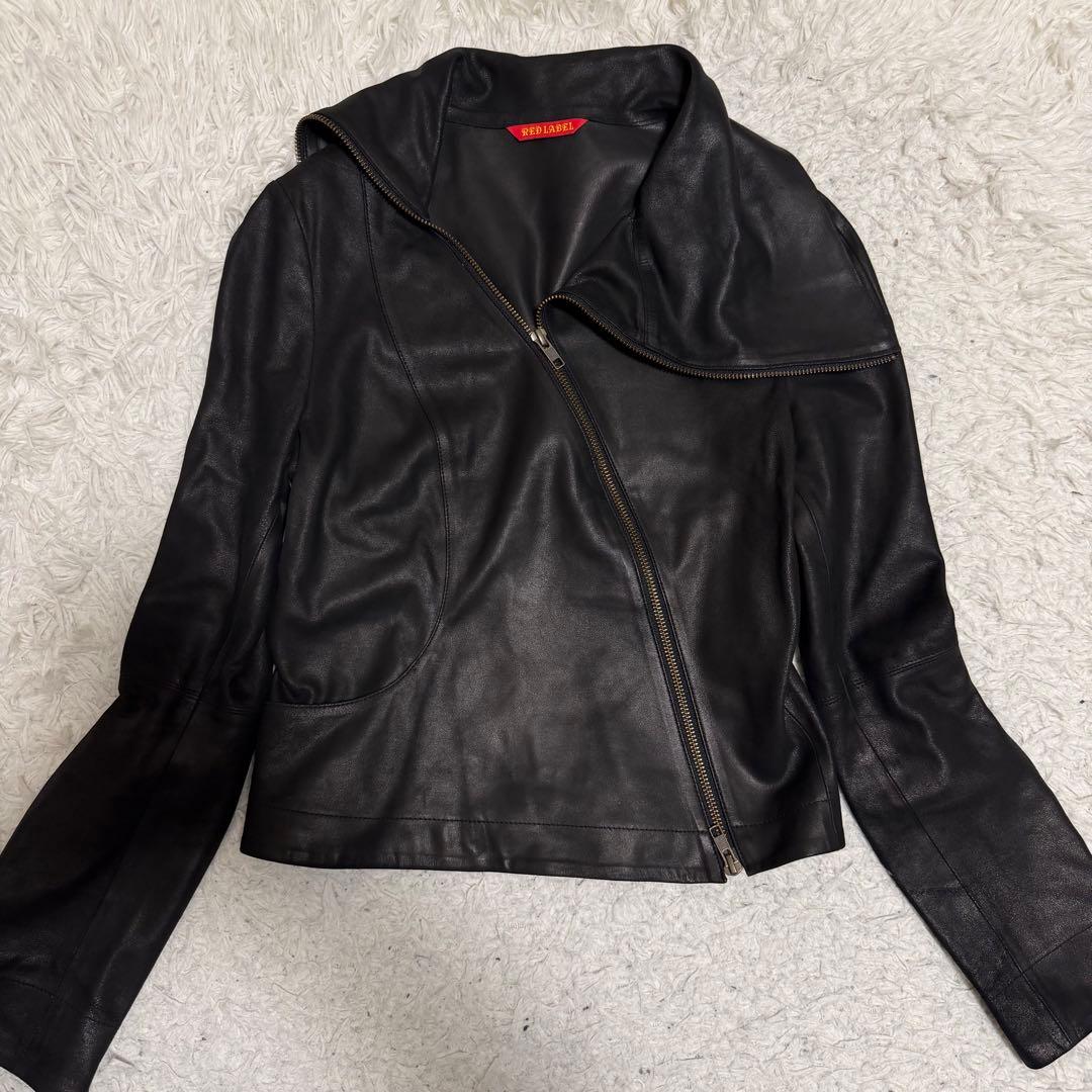 希少極美品　ヴィヴィアンウェストウッド　アシンメトリーレザージャケット　短丈