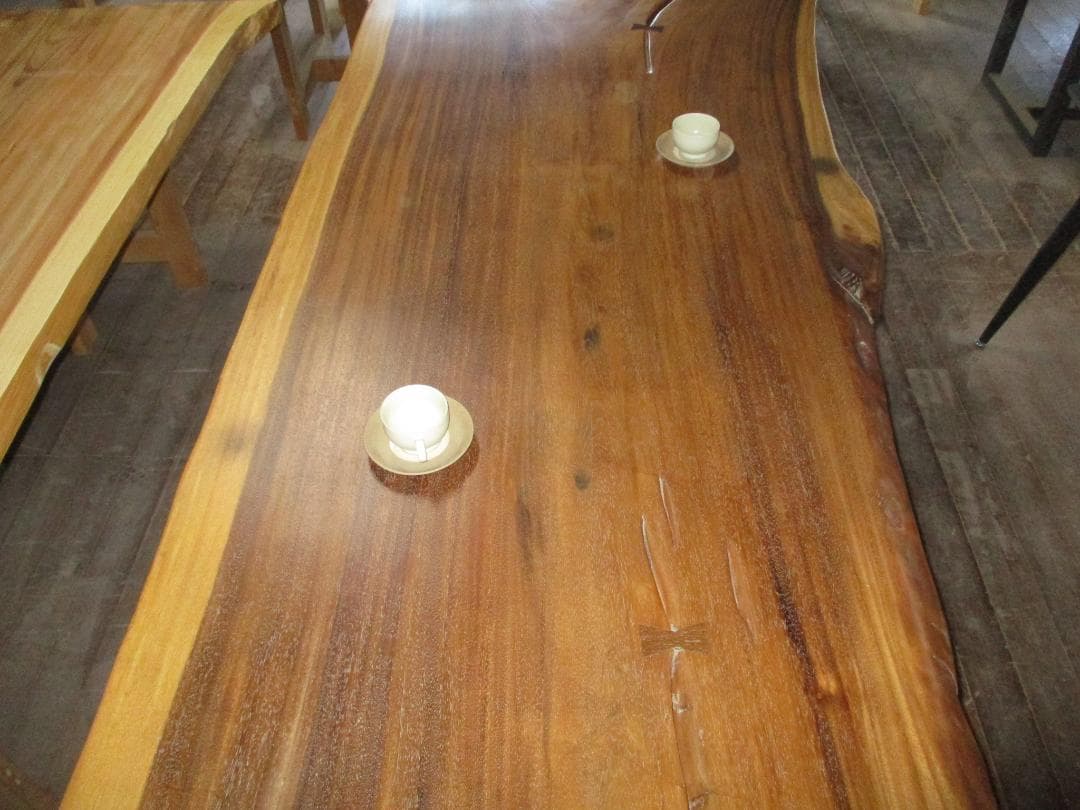 J-0026■　モンキーポッド　テーブル　ローテーブル　ダイニング　座卓　一枚板