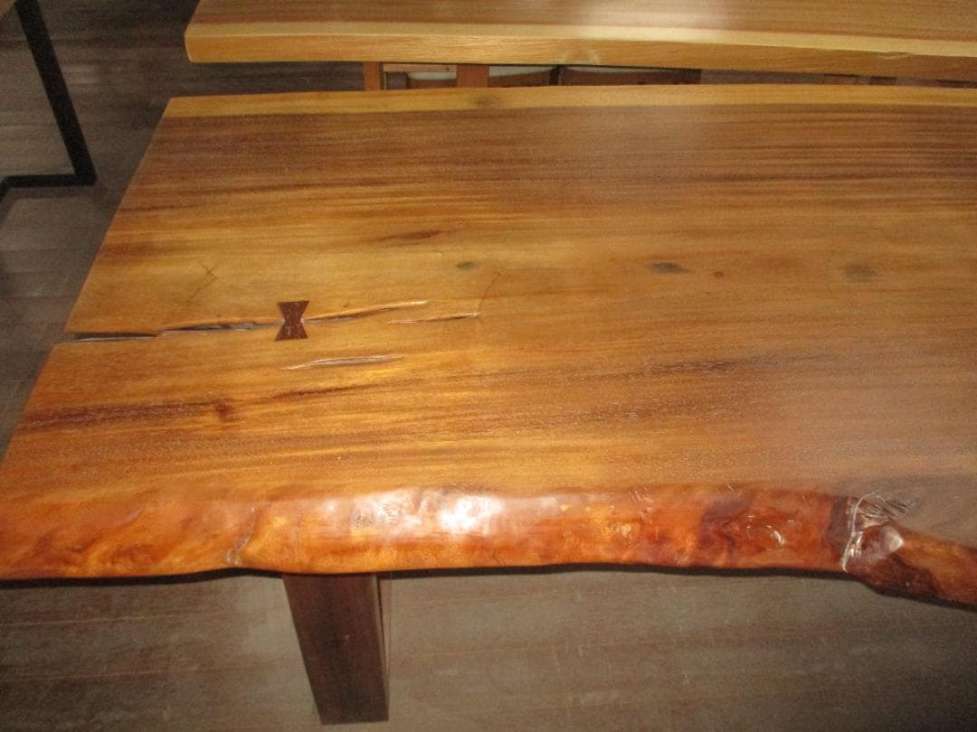 J-0026■　モンキーポッド　テーブル　ローテーブル　ダイニング　座卓　一枚板