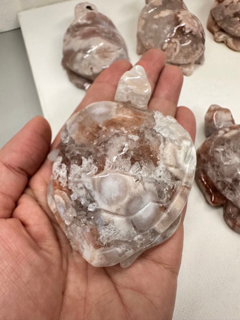 SALE. 一律6000円　ピンクアメジスト　カメ　タートル　天然石　開運