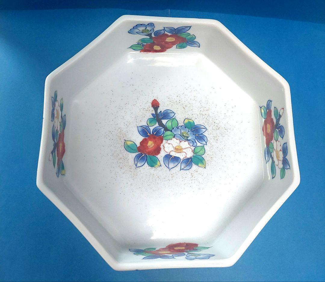 お値下げ！【備前有田焼】椿絵　鉢　伝統工芸士　江口天童作