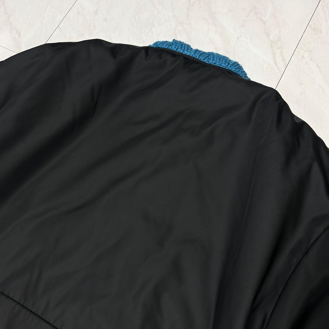 未使用に近い 2022 PRADA ラフシモンズ プレート ロングジャケット M