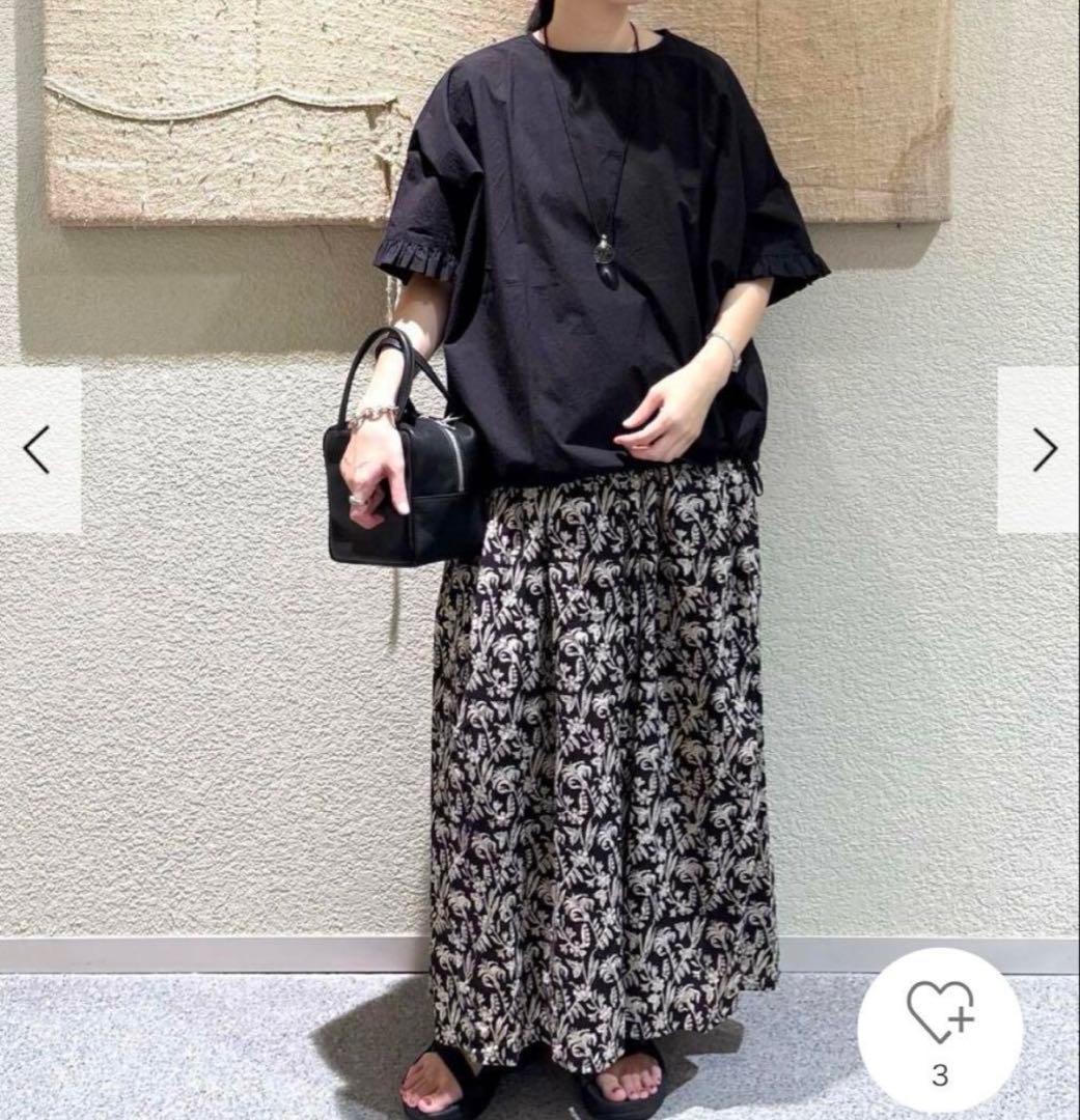 かぐれ　新品　今季　2025 薄手　半袖　フリルスリーブプルオーバー