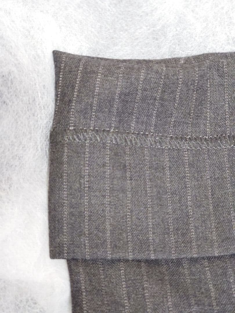 【美品】近年 iCB パンツスーツ ダーク グレー ストライプ