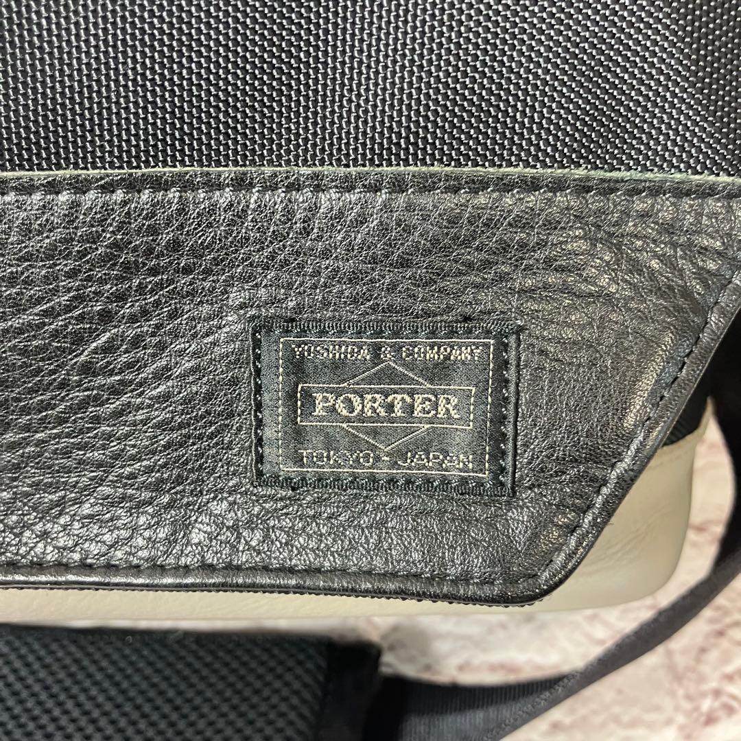 完売品 ポーター デュオ DUO メッセンジャーバッグ A4可 シボ革 ナイロン