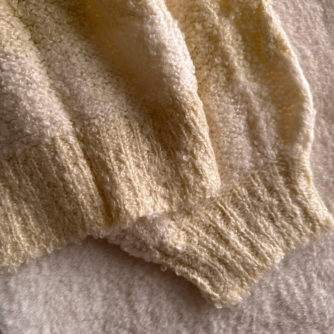 リズリサLIZ LISA ボーダー ニット レース リボン ボリューム袖 タグ付