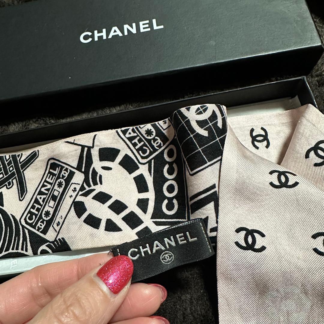 CHANEL/シャネル♡大人気！細スカーフ/リボン/ピンク