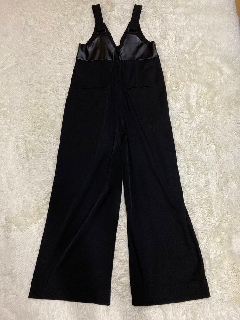 ほぼ未使用　アンスリード　fake leather block オールインワン