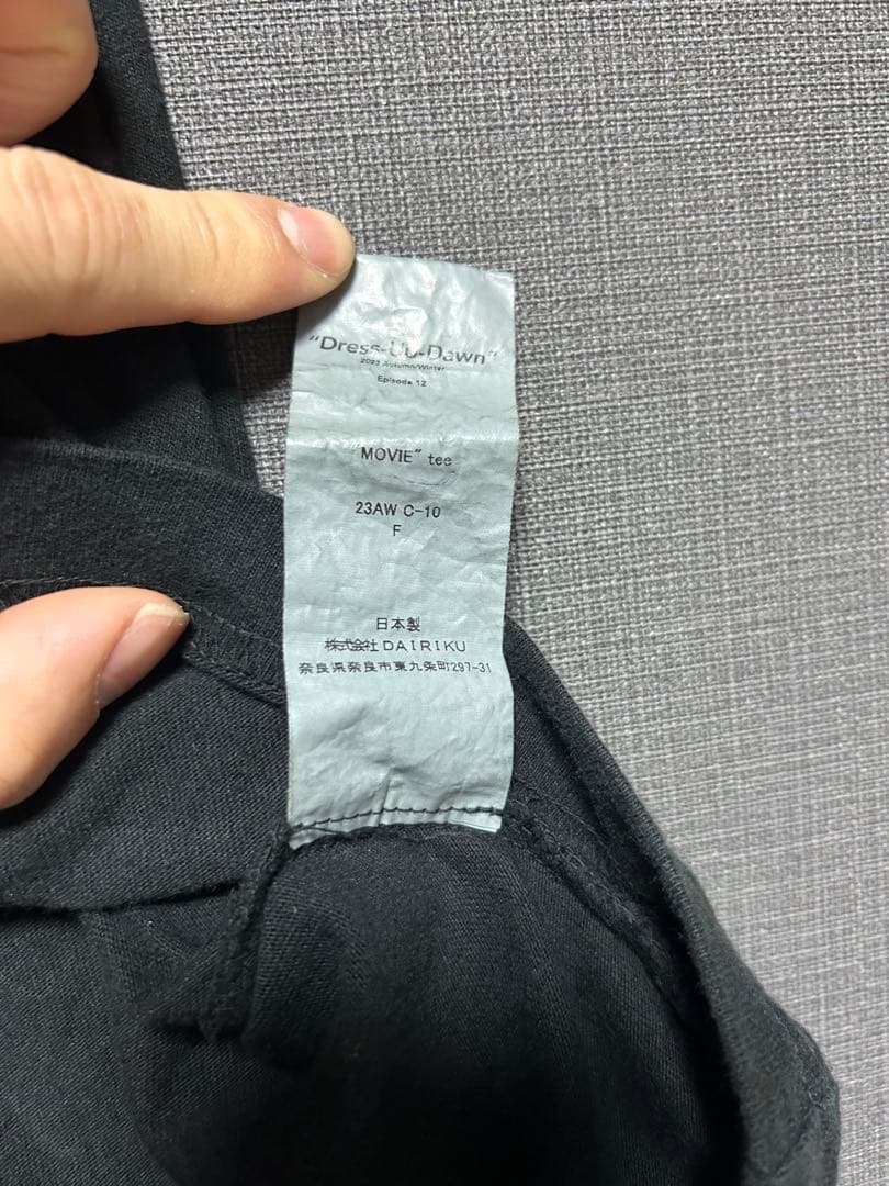 DAIRIKU ダイリク MOVIE tee ムービーTシャツ 23AW