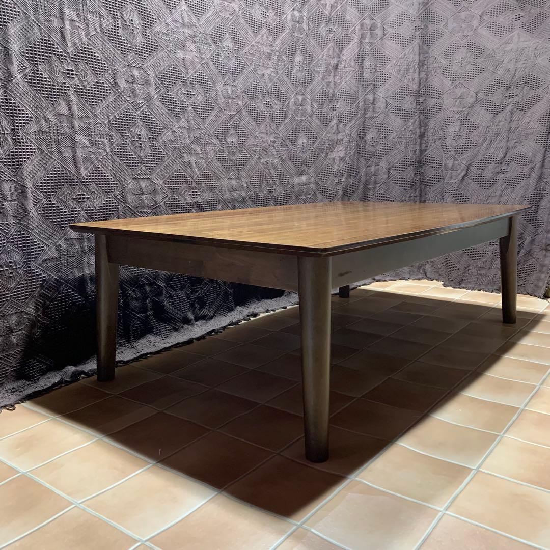 【美品】ボート形（船形・トノー型）120cm幅 テーブル ウォールナット突板材