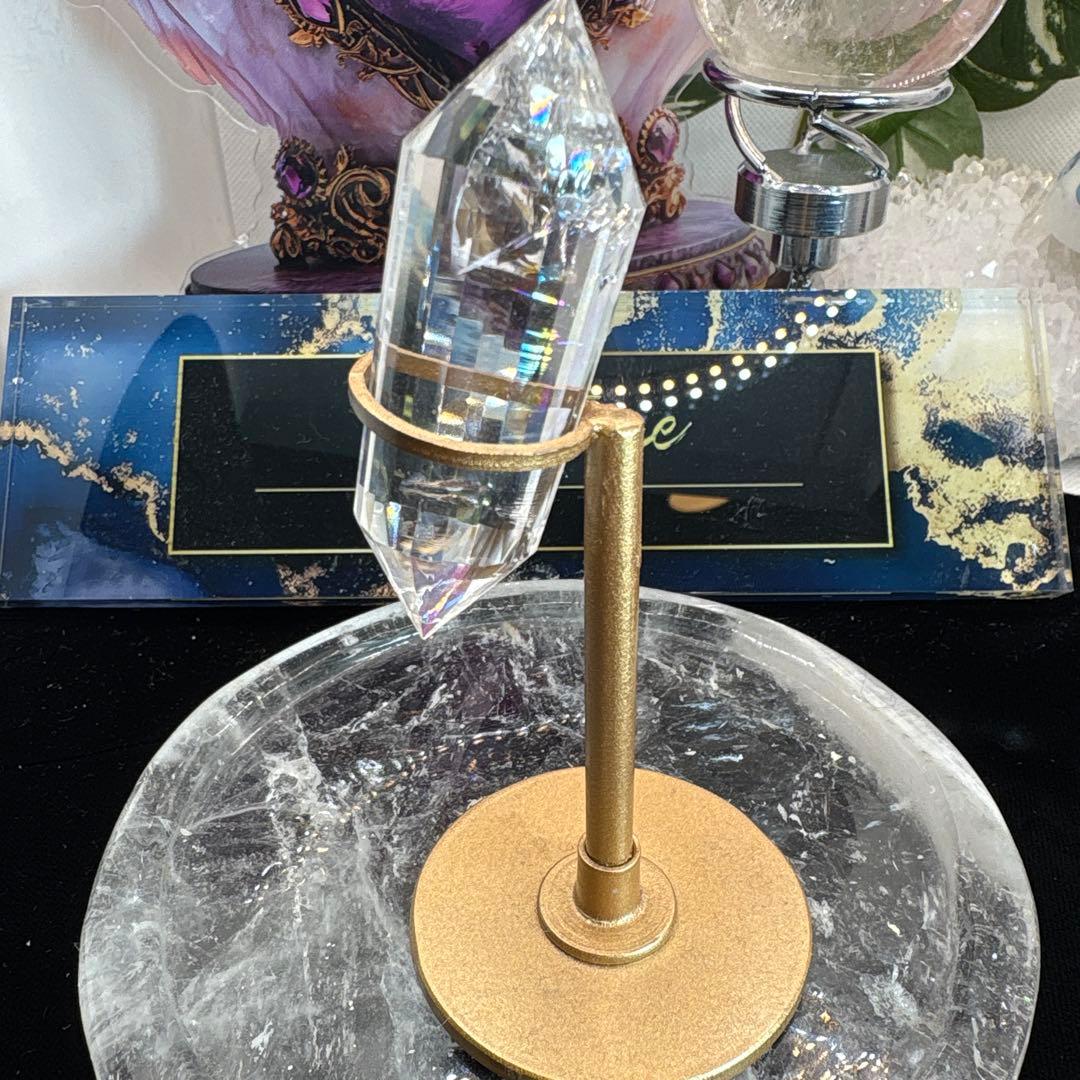 高品質 水晶24面ダブルポイント♡No.2528