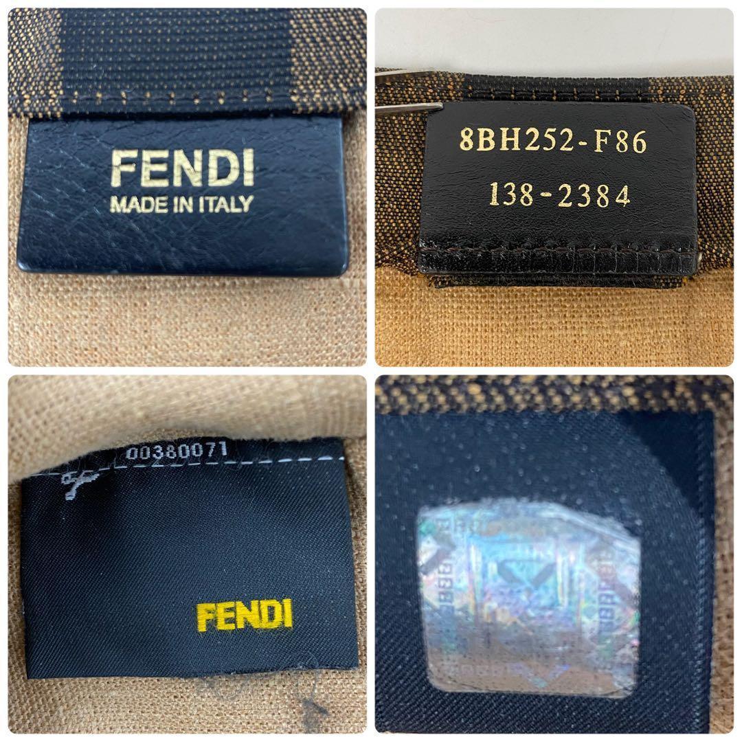 【希少】フェンディ トートバッグ ペカン柄 8BH252 ナイロンキャンバス