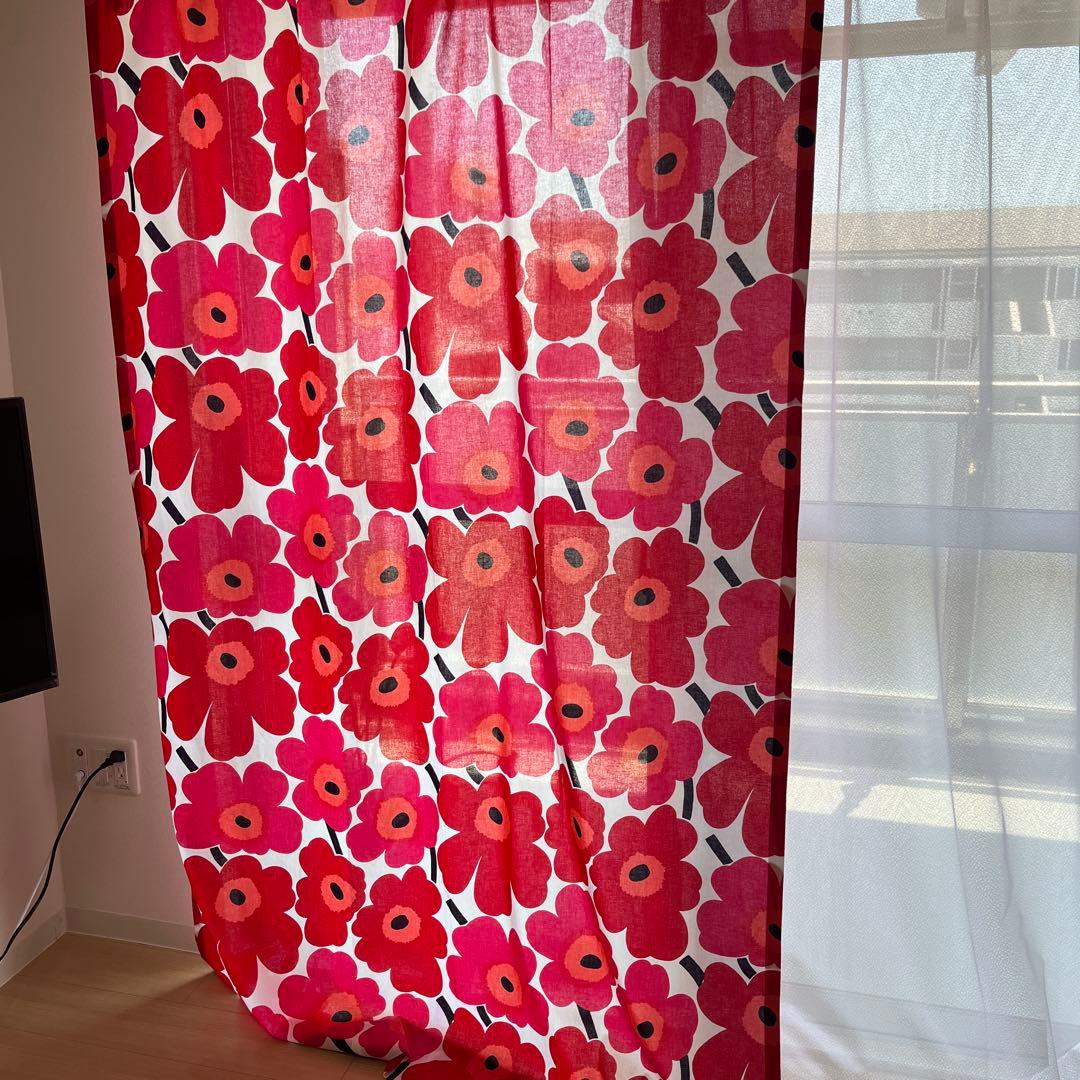 Marimekko マリメッコPieni Unikko カーテン200cm 2枚