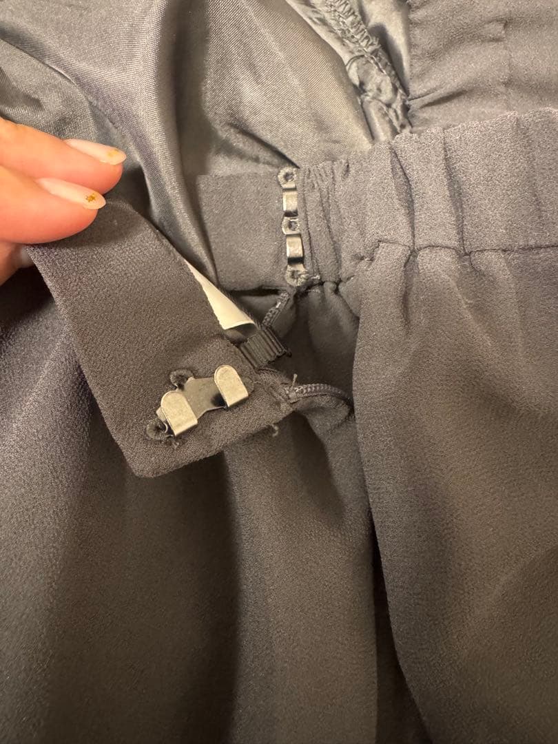 ◆新品未使用タグ付き◆【ELENDEEK】シフォンティアードスカート　グレー