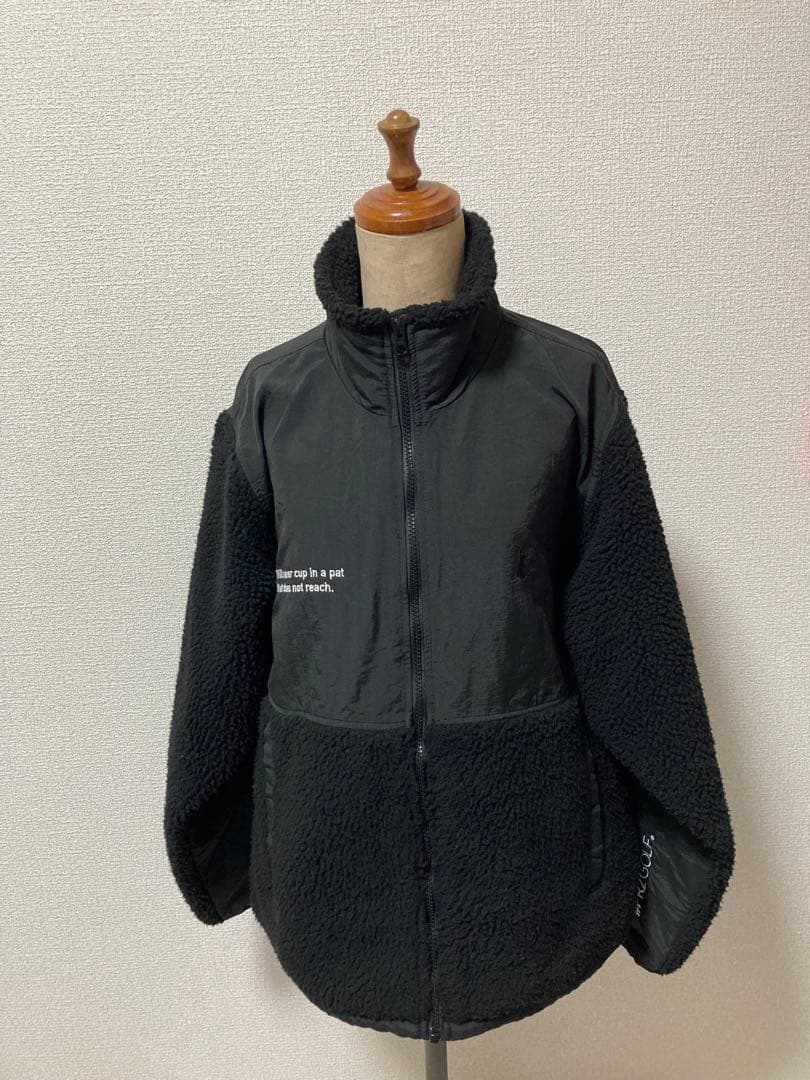 #FR2 GOLF ボアフリース ロゴ バックプリント 黒 ゴルフフェア 冬春秋