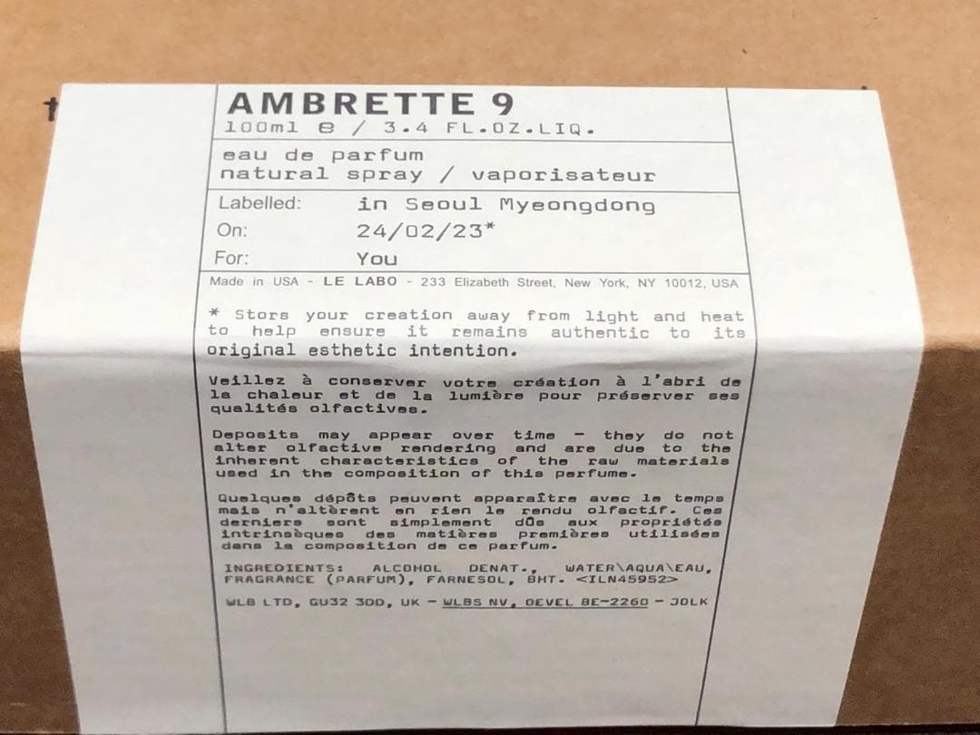 426:LE LABO(ル ラボ)アンブレット9 100ml