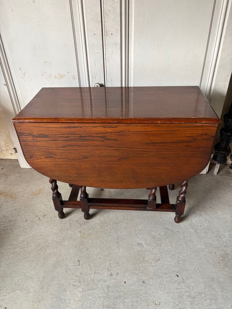 ゲートレッグテーブル/オーク/スピンドルレッグ