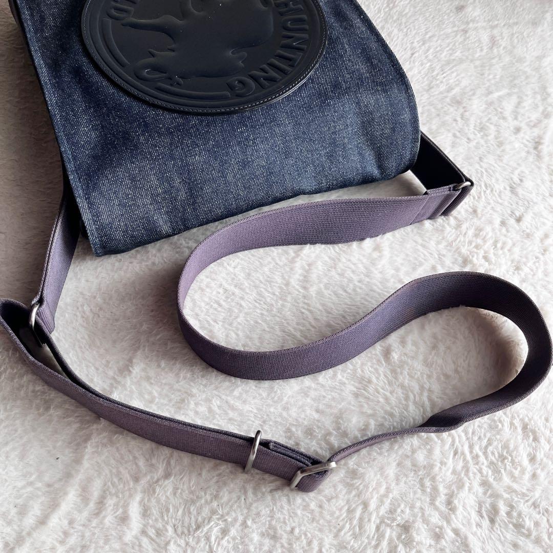 美品✨HUNTING WORLD デニム ショルダー メッセンジャーバッグ