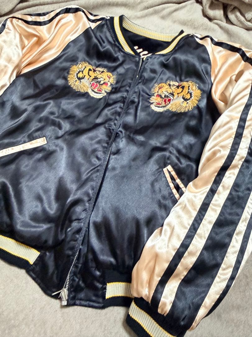 美品 サムライ 別珍 DRAGON 虎 日本限定 スカジャン vintage