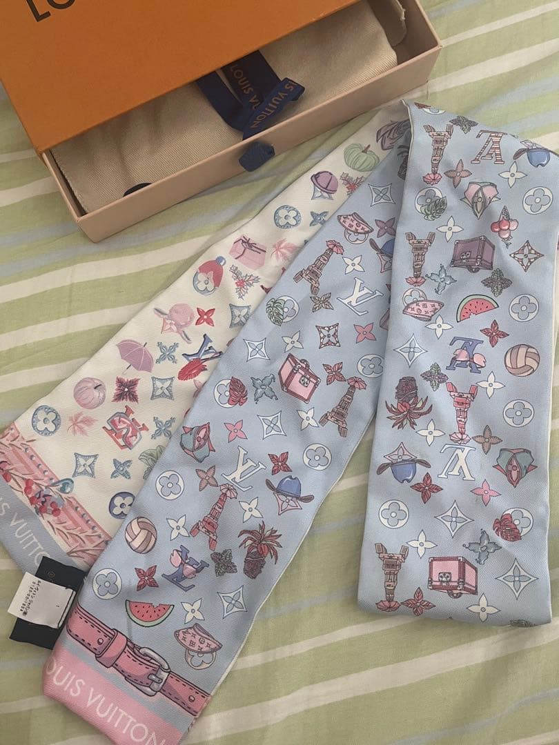 最終値下げ　ルイヴィトン　バンドー　サマー　ウィンター　スカーフ　シルク