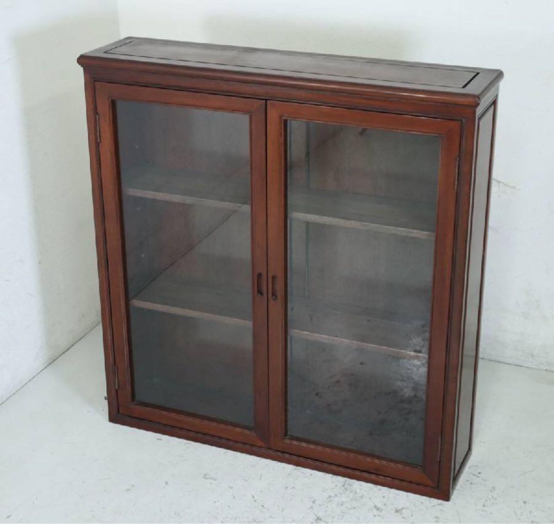 アンティークキャビネット ヴィンテージ 本棚 ブックシェルフ 花梨無垢