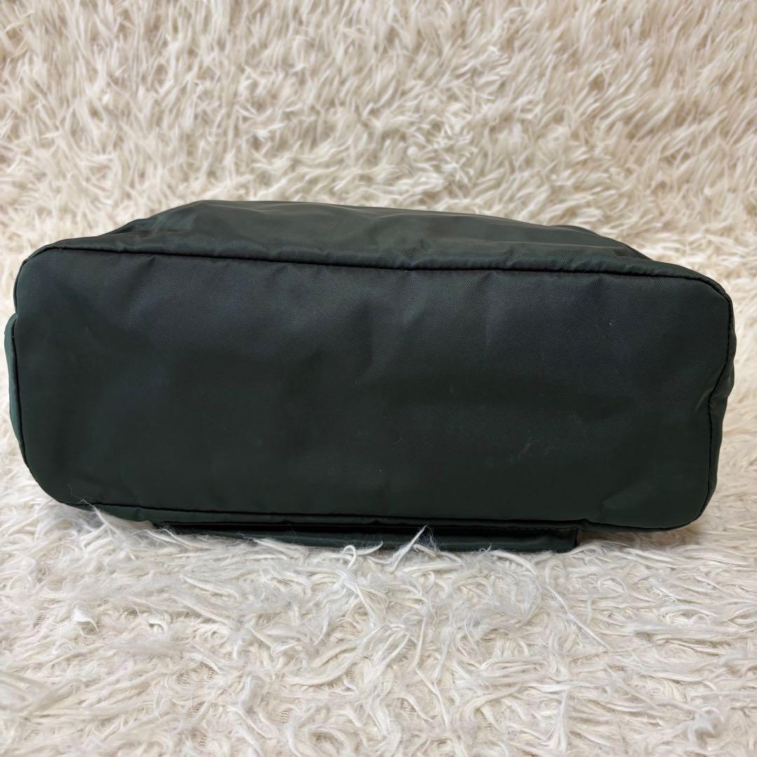 良品✨ フェリージ トートバッグ ナイロン レザー ダークグリーン イタリア製