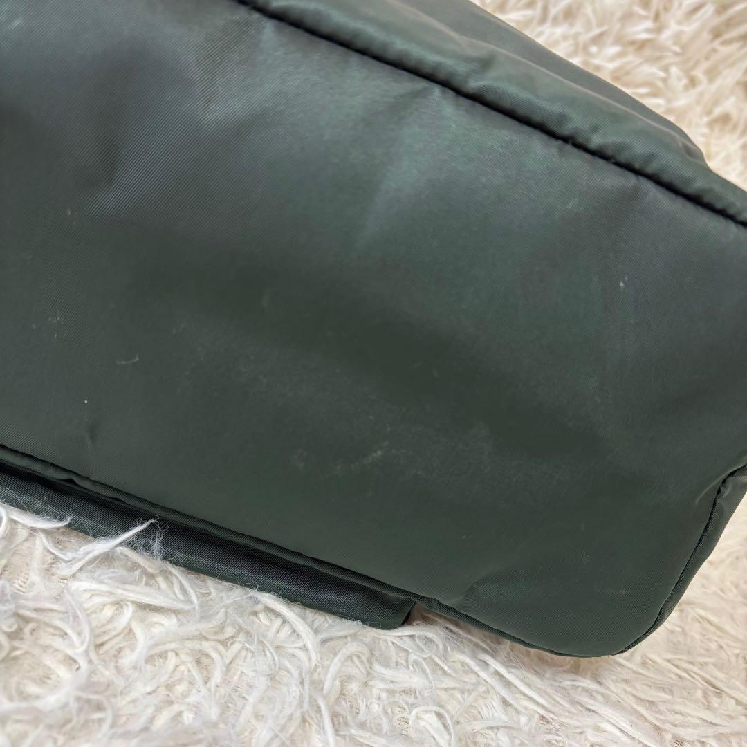 良品✨ フェリージ トートバッグ ナイロン レザー ダークグリーン イタリア製