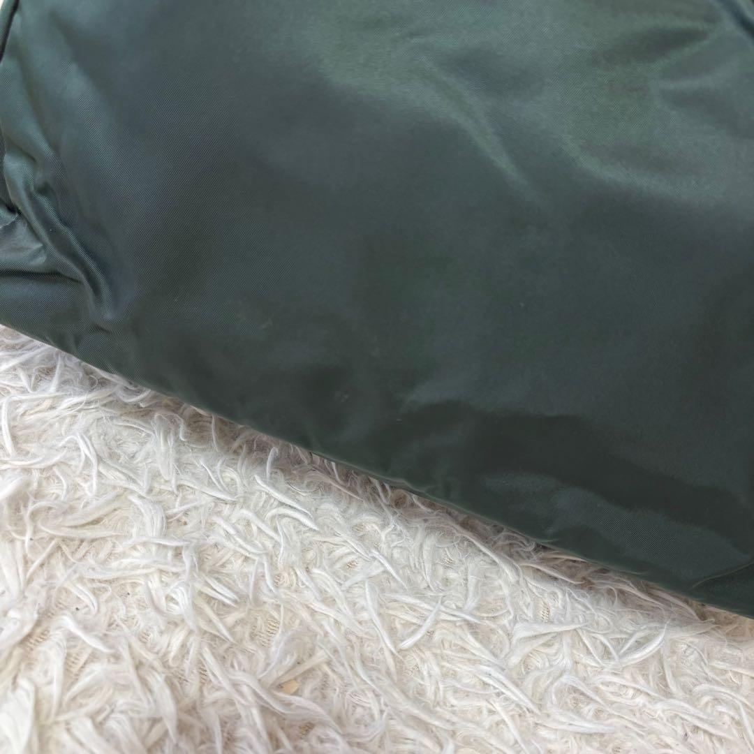 良品✨ フェリージ トートバッグ ナイロン レザー ダークグリーン イタリア製