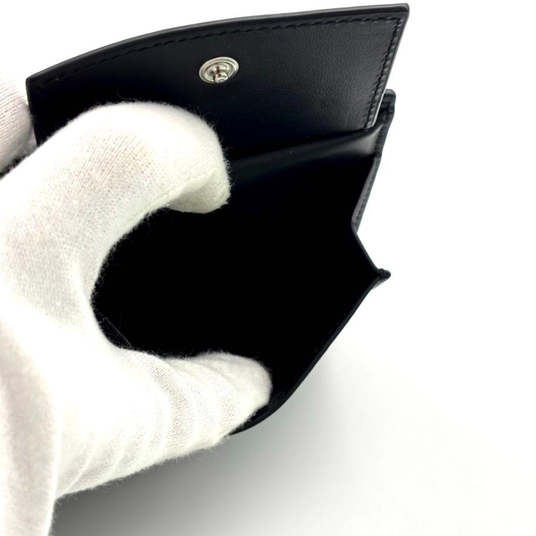 【未使用に近い】ボッテガヴェネタ カセット ブラック ２つ折り財布 ブラック