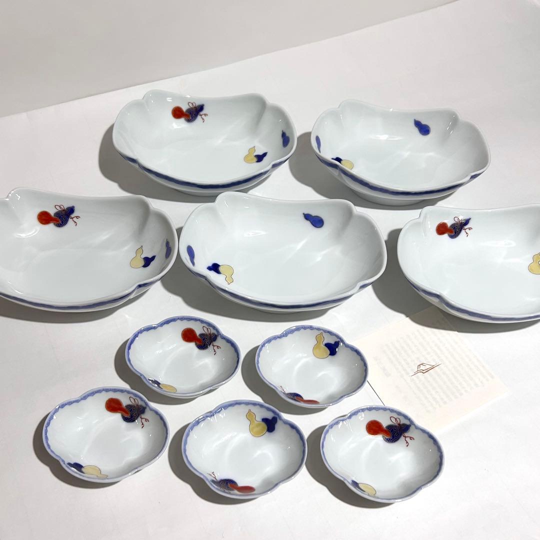 【新品・未使用品】深川製磁 百年庵 六瓢（むびょう）舟形皿 刺身皿 醤油皿