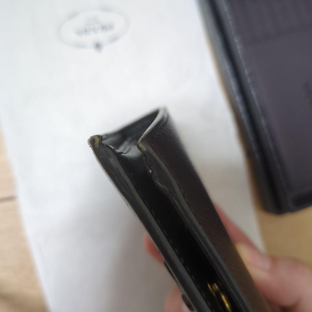 PRADA プラダ　サフィアーノ　オールブラック　二つ折り財布