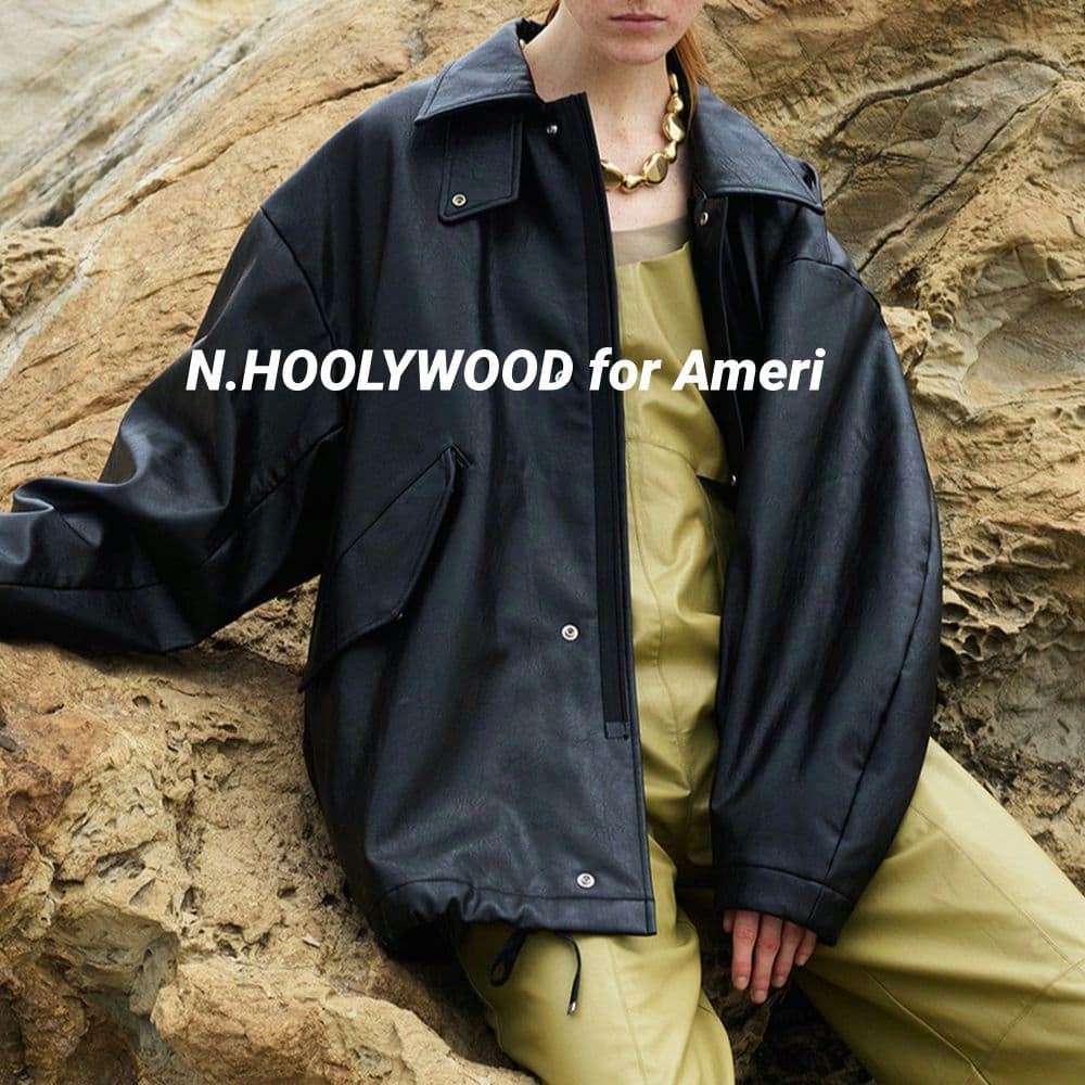 別注 N.HOOLYWOOD Ameri FAKE LEATHER JACKET