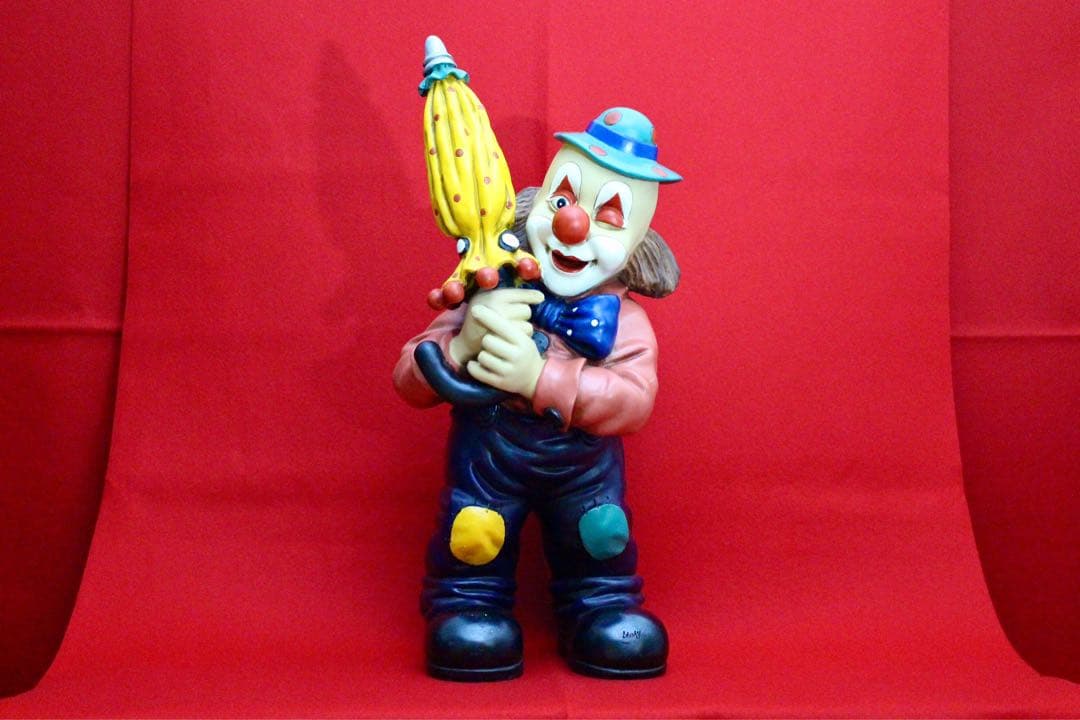 イタリア雑貨・ピエロコレクション【お茶目なピエロ　特大サイズ　傘】