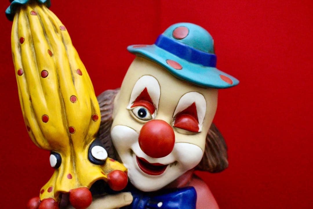 イタリア雑貨・ピエロコレクション【お茶目なピエロ　特大サイズ　傘】