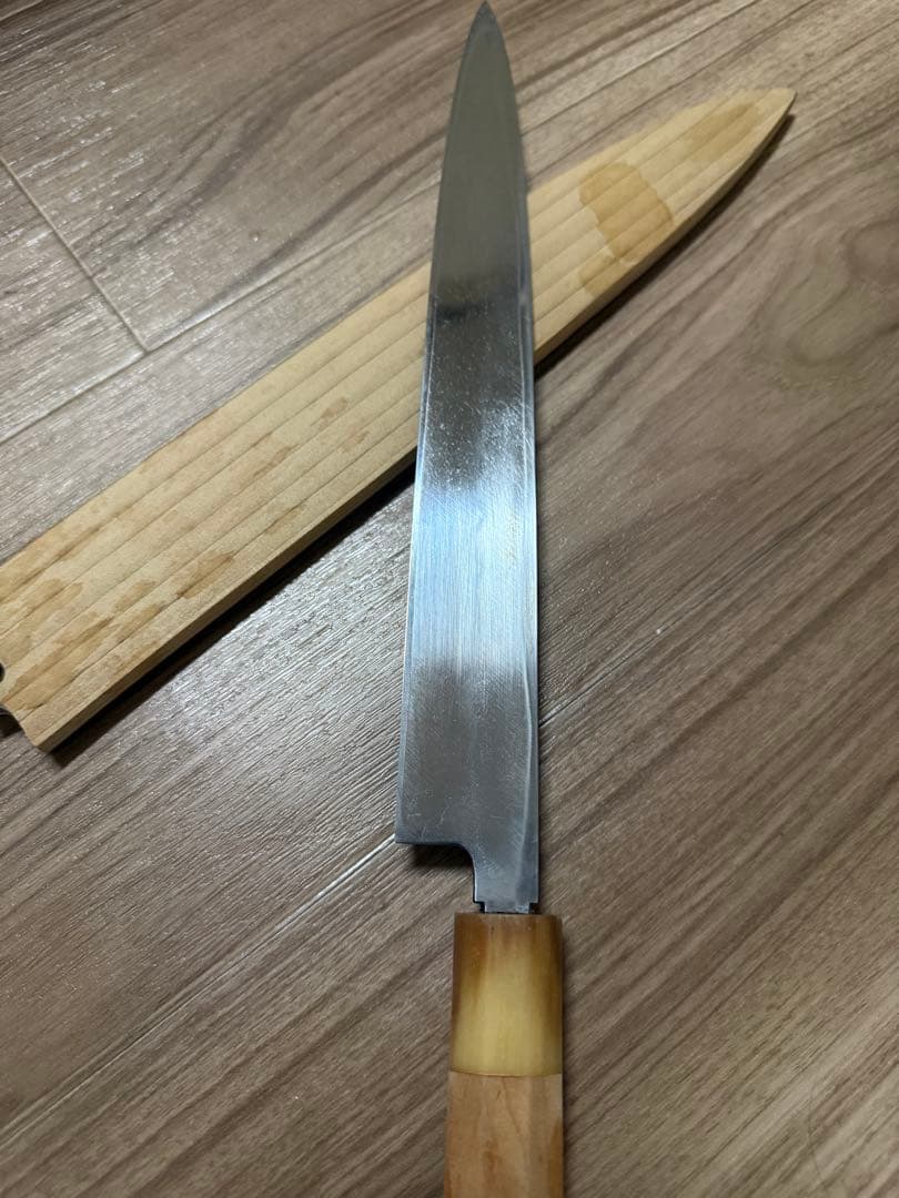 有次　本焼　柳刃包丁　尺