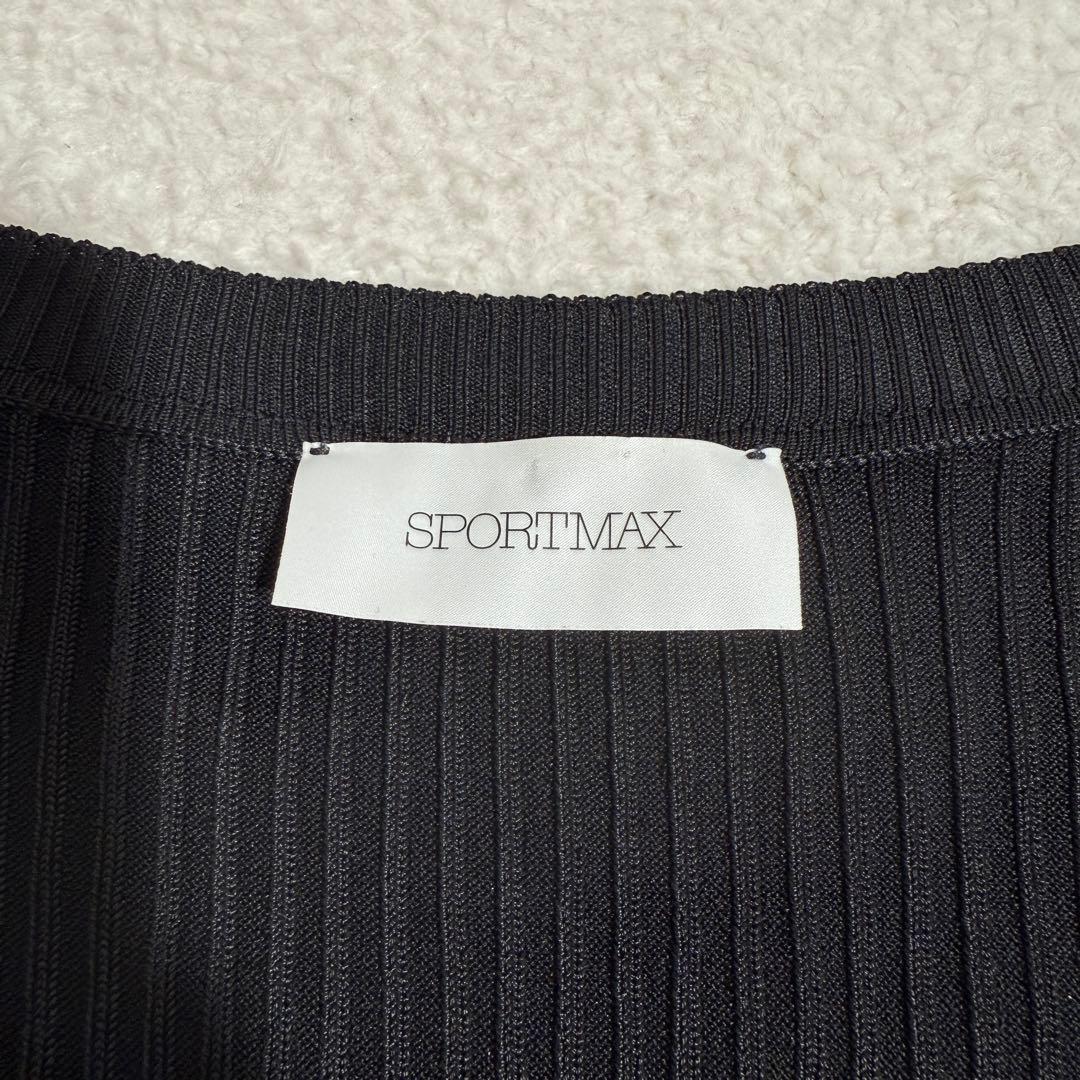 美品　マックスマーラ　 ニットワンピース ドッキング プリーツ　マキシ丈