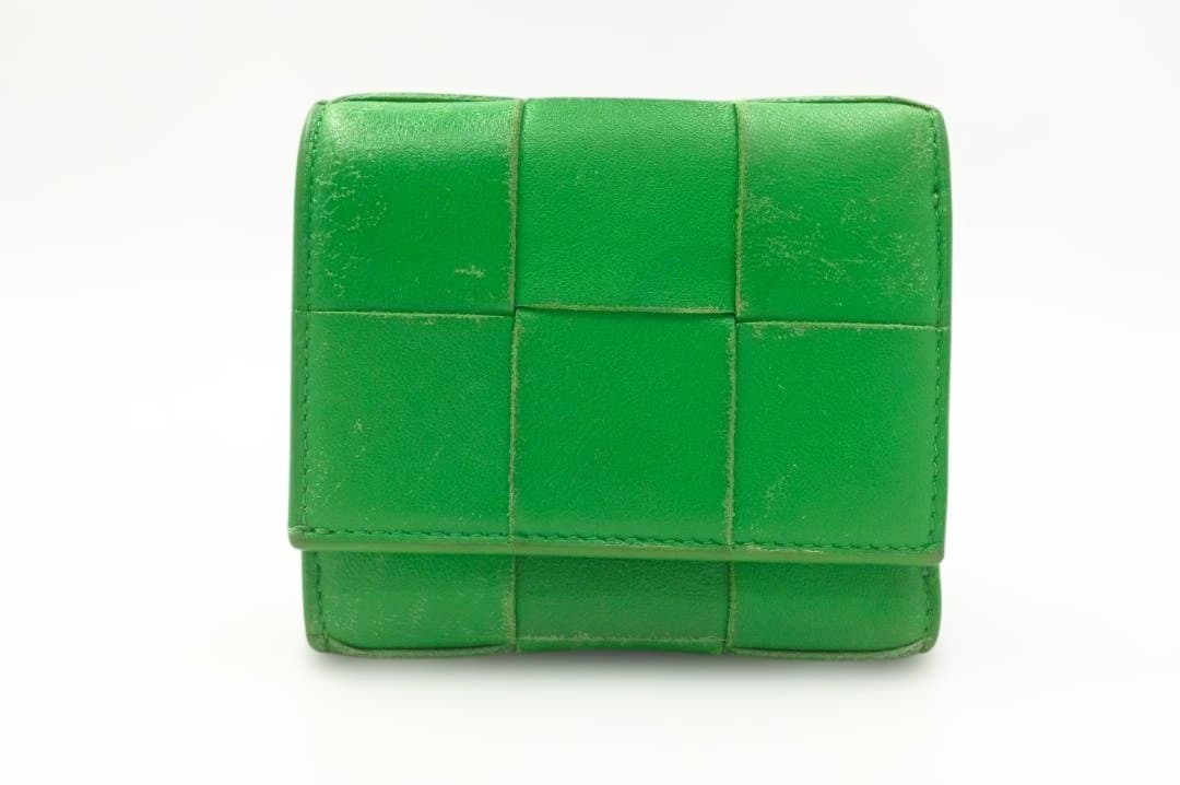 Bottega veneta　ボッテガヴェネタ　カセット　三つ折り財布　グリーン
