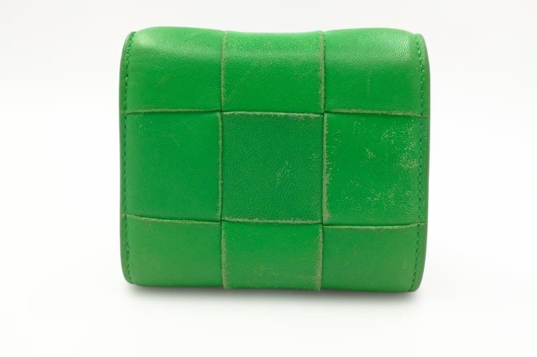 Bottega veneta　ボッテガヴェネタ　カセット　三つ折り財布　グリーン