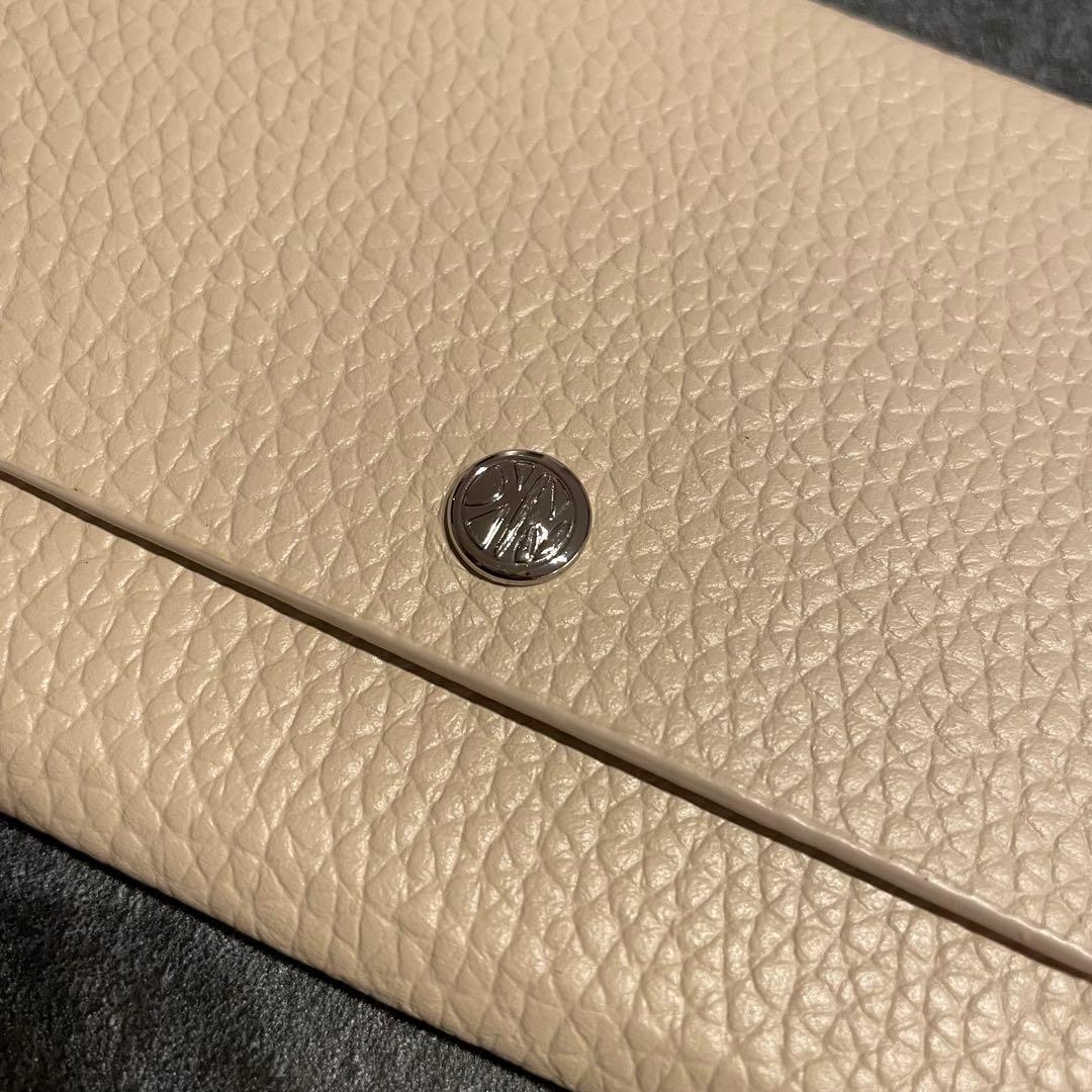 早い者勝ち　韓国　バインダー　貯金　長財布　薄い財布　アイボリー　ホワイト