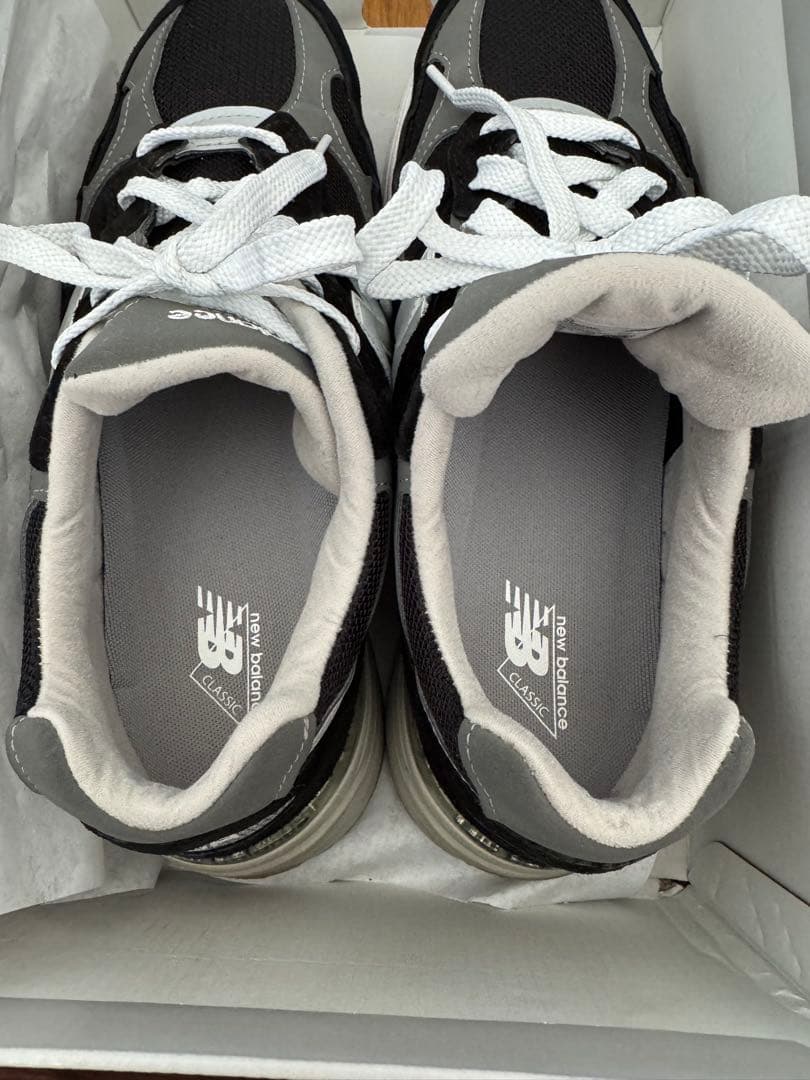 New Balance D992BK ブラック/ホワイト スニーカー