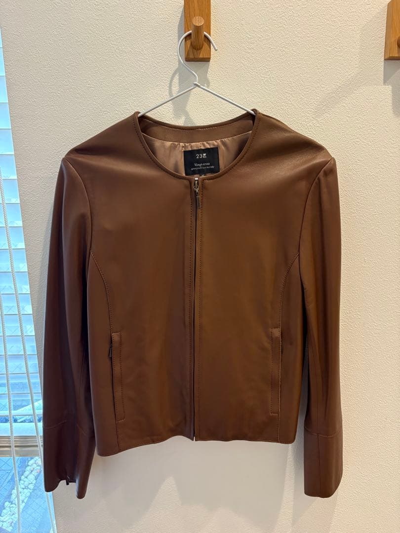 ⭐︎23区　ブラウン レザー ジャケット⭐︎