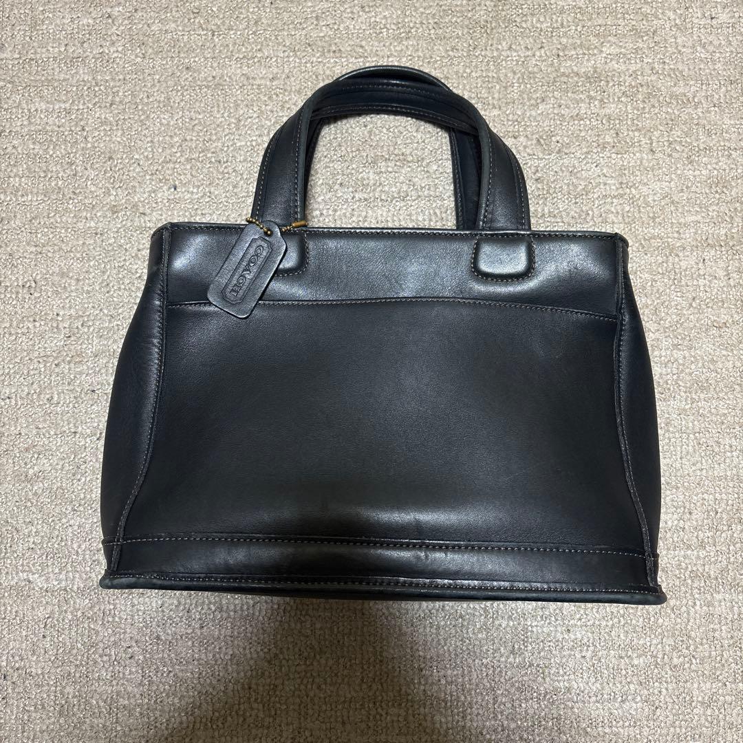 極美品　COACHオールドコーチ　ブラック　オールレザー　トートバッグ　9303