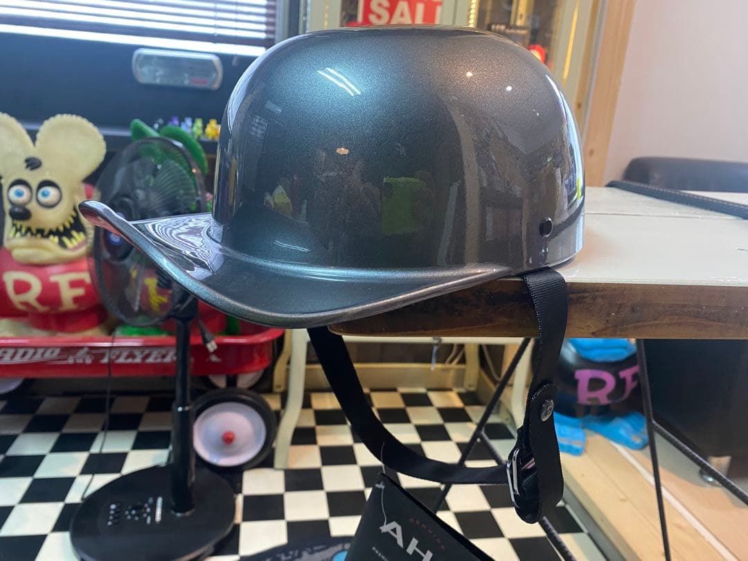 ベースボールキャップタイプ　ヘルメット　ハーレー　ガンメタ　XLサイズ