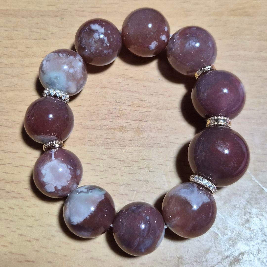 桜瑪瑙 大玉 ブレスレット